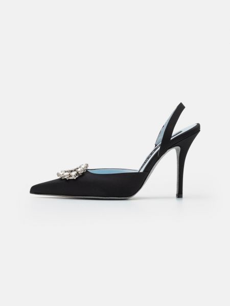 Черные туфли с открытой пяткой Chiara Ferragni