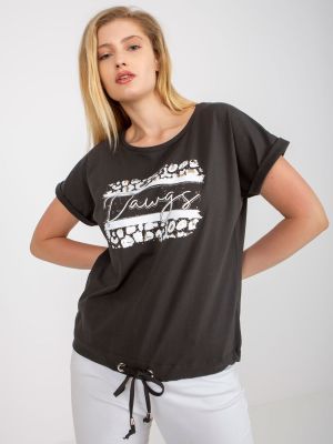 Brīva piegriezuma kokvilnas t-krekls Fashionhunters