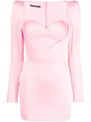 Σατέν κοκτέιλ φόρεμα Alex Perry ροζ