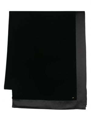 Fular de mătase Saint Laurent negru