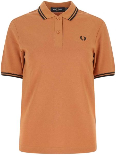 Poloshirt med broderier Fred Perry orange