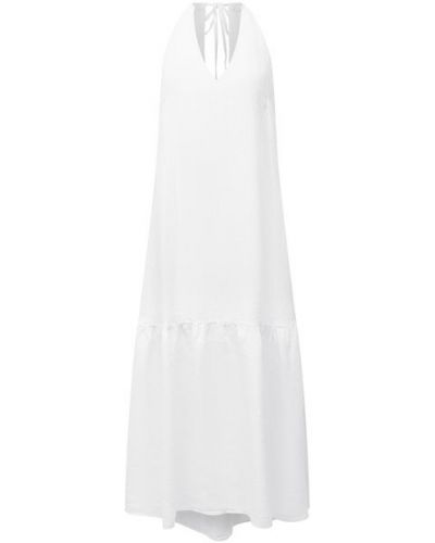 Льняное платье 120% Lino, белое