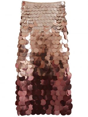 Midi sukně s flitry z nylonu Jonathan Simkhai - růžová