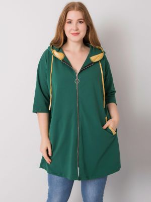 Mikina na zips Fashionhunters zelená