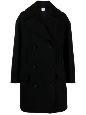 Vlnený kabát Aspesi čierna