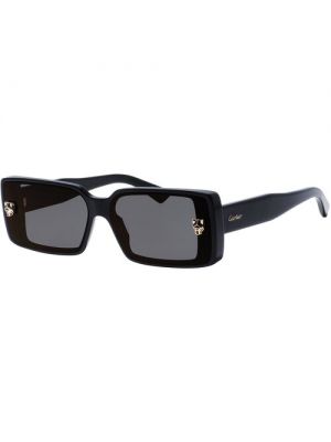 Солнцезащитные очки Cartier, прямоугольные, с защитой от УФ, зеркальные, для женщин черный