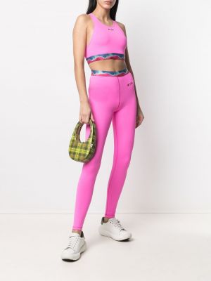 Pantalones de chándal con estampado Msgm rosa