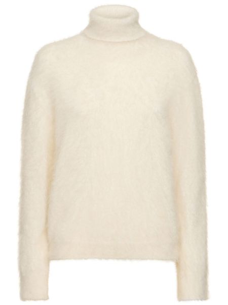 Mohair striktrøje Alberta Ferretti hvid