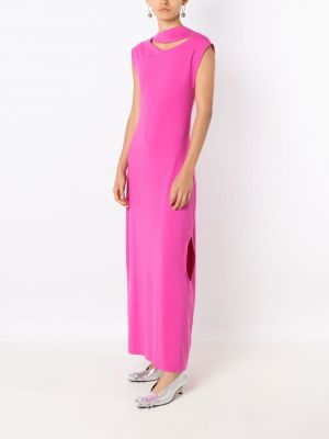 Dlouhé šaty bez rukávů Gloria Coelho růžové