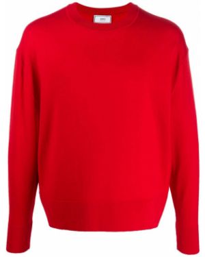 Jersey de punto de tela jersey de cuello redondo Ami Paris rojo