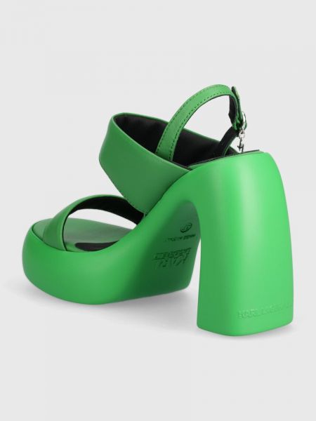 Kožené sandály Karl Lagerfeld zelené