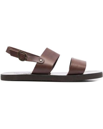 Kožené sandále s otvorenou pätou Ancient Greek Sandals hnedá
