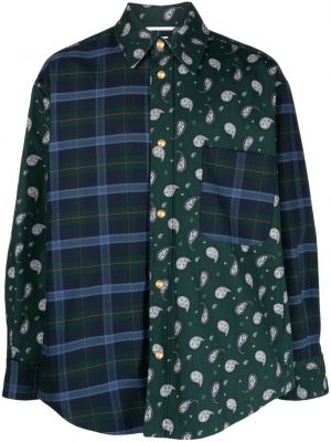 Oversize риза Thom Browne зелено