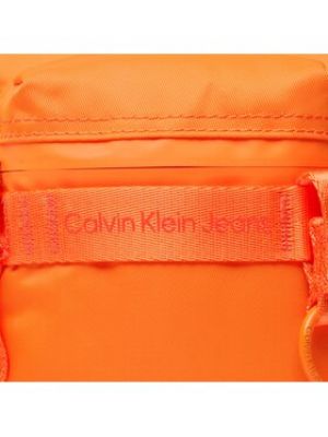 Taška přes rameno z nylonu Calvin Klein Jeans oranžová