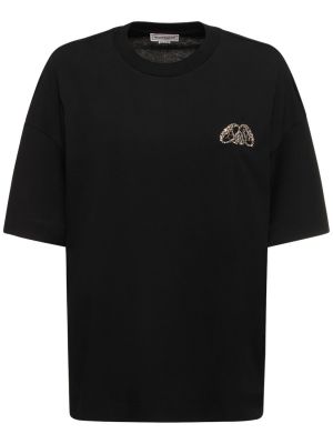 T-shirt di cotone Alexander Mcqueen nero