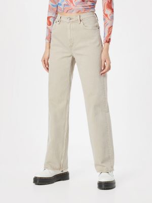 Straight leg jeans Abercrombie & Fitch beige