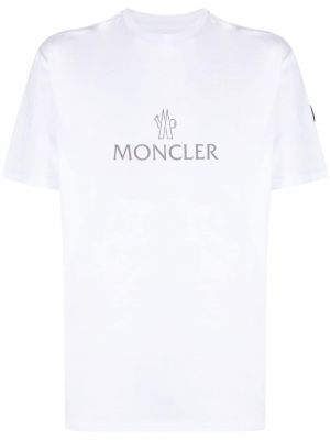 Памучна тениска с принт Moncler