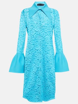 Midi haljina s čipkom Proenza Schouler plava