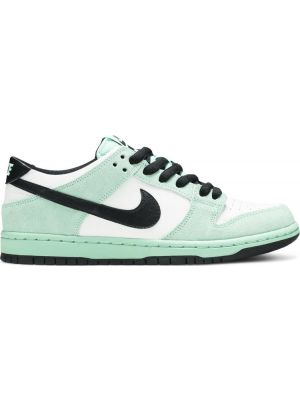 Кроссовки со стразами Nike Dunk зеленые