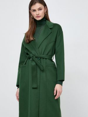 Вовняне пальто Patrizia Pepe зелене