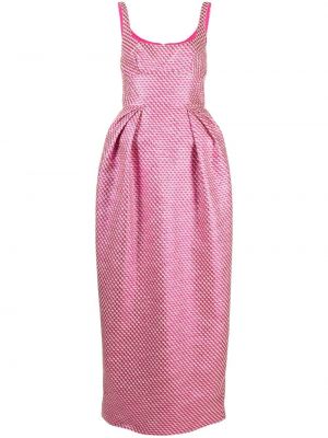 Жакардова вечерна рокля Christopher John Rogers розово