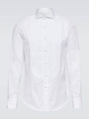 Camicia di cotone Brunello Cucinelli bianco