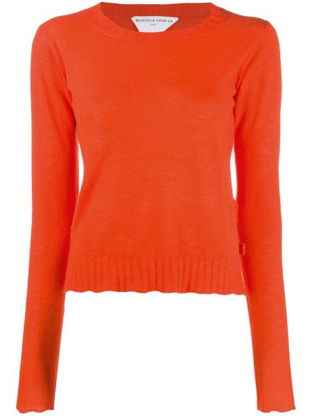 Sweter na guziki Bottega Veneta pomarańczowy