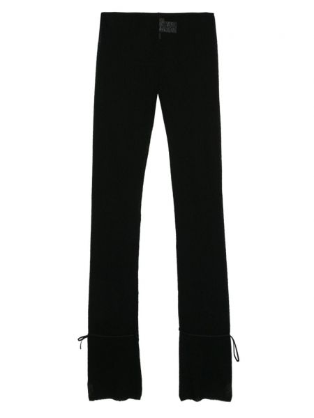 Przezroczyste spodnie wełniane Paloma Wool czarne