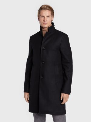 Μάλλινο παλτό χειμωνιάτικο J.lindeberg μαύρο