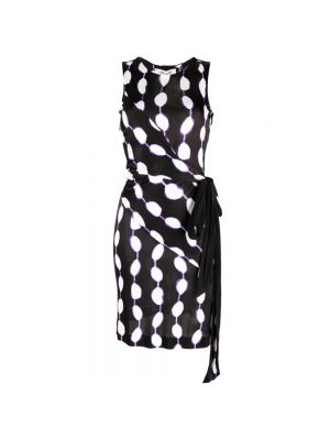 Sukienka mini w grochy Diane Von Furstenberg czarna