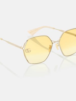 Oversized slnečné okuliare Gucci žltá