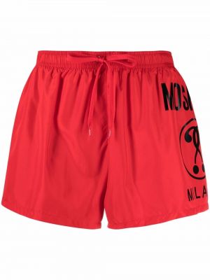 Trykt shorts Moschino rød