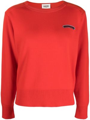Плетен пуловер Claudie Pierlot червено