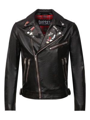 Кожаная куртка Diesel черная