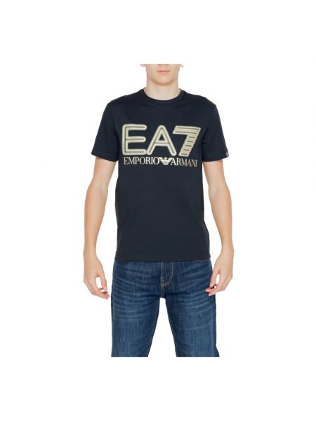 Koszulka z nadrukiem Emporio Armani Ea7 czarna