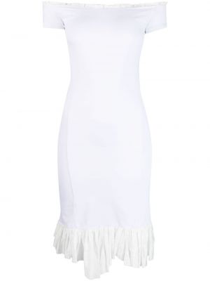 Asimetriškas suknele Mm6 Maison Margiela balta