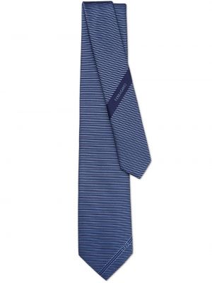 Cravată de mătase din jacard Ferragamo albastru