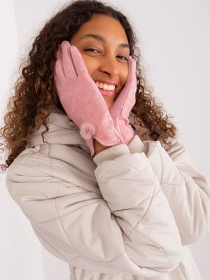 Γάντια Fashionhunters ροζ