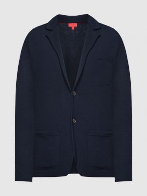 Шелковый шерстяной пиджак Isaia синий