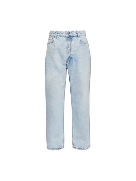Niebieskie proste jeansy Ami Paris