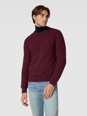 Dzianinowy sweter Polo Ralph Lauren bordowy