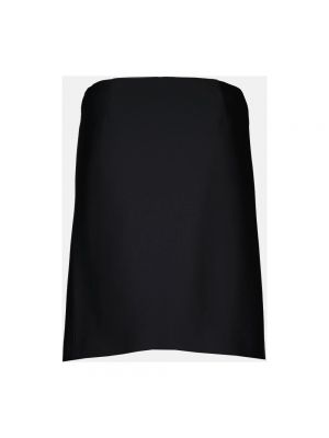 Falda midi de lana Miu Miu negro