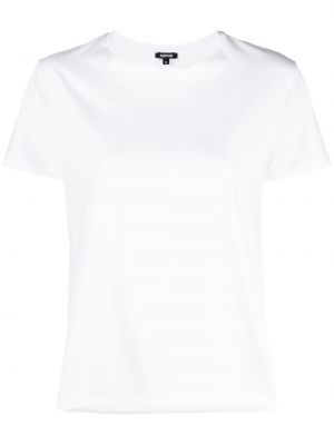 Памучна тениска с кръгло деколте Aspesi бяло