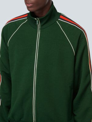 Žakárová bunda jersey Gucci zelená