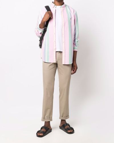 Camisa a rayas con estampado Polo Ralph Lauren rosa