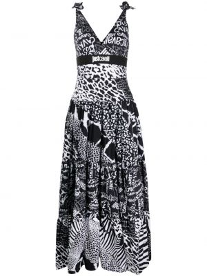 Βαμβακερή μάξι φόρεμα με σχέδιο Just Cavalli