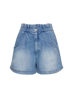 Shorts di jeans in lyocell Marant étoile blu