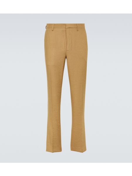 Прямые брюки Dries Van Noten коричневые