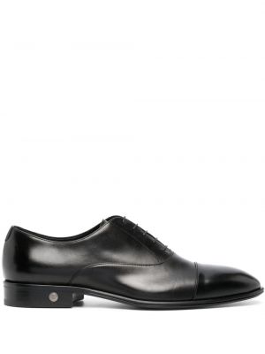 Pantofi cu șireturi din piele din dantelă Roberto Cavalli negru