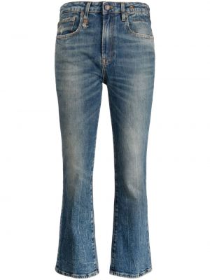 Zvonové džíny s nízkým pasem R13 modré